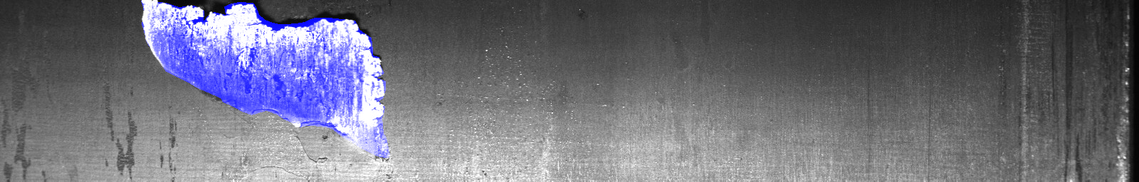 Anomalia della lastra di acciaio (in blu)